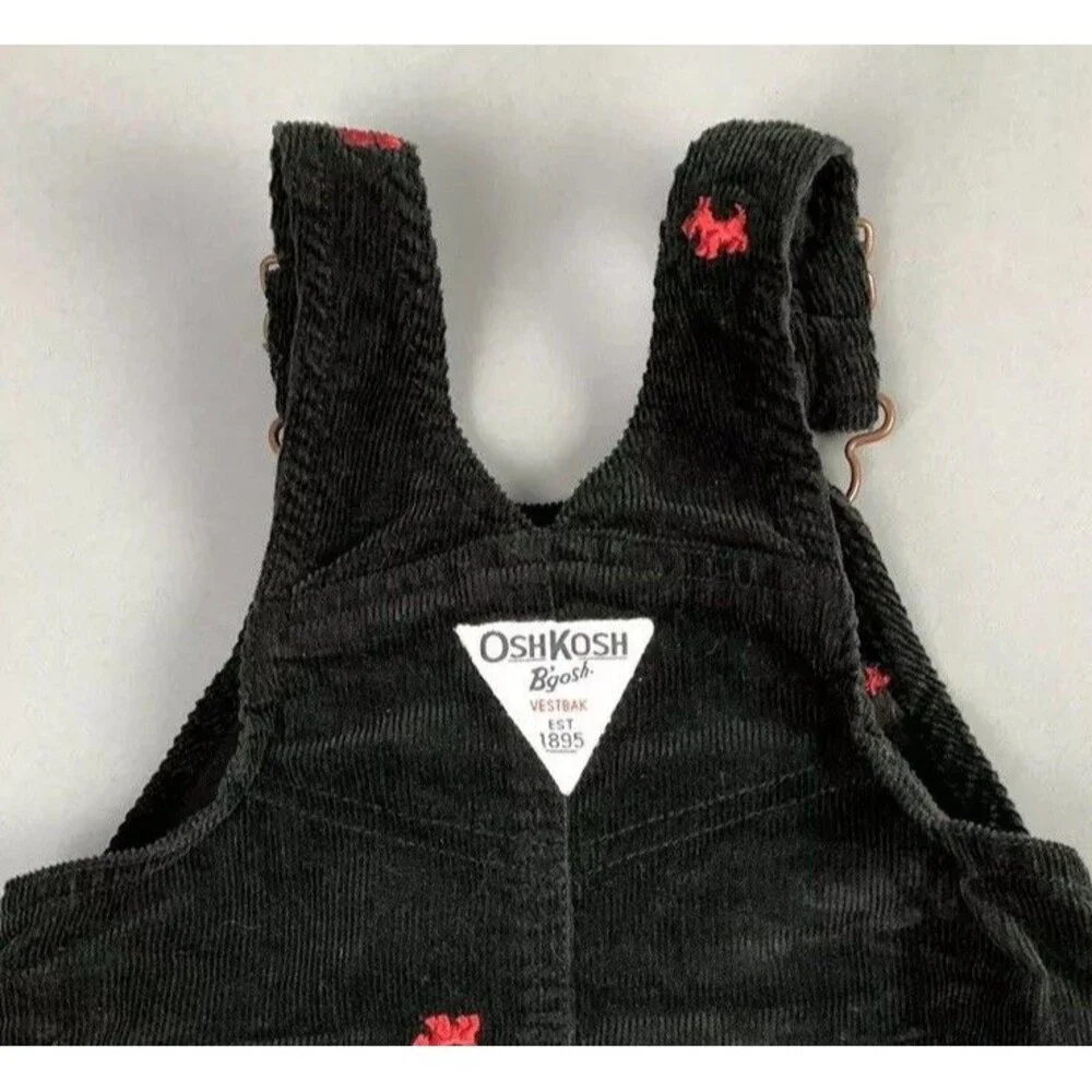 Girls Toddler 18 Month Dress OshKosh Vestbak Overalls Corduroy Scotty Puppies